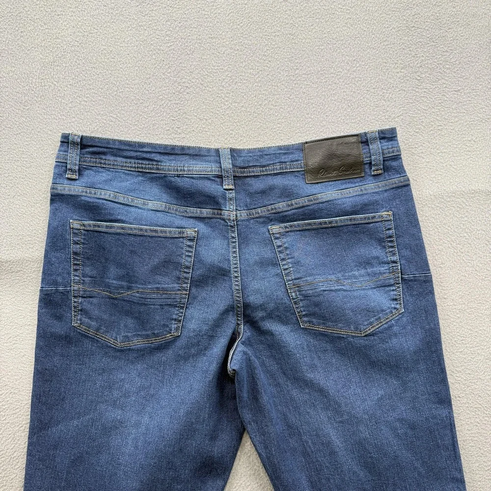 Robert Graham Lance Jeans Mens 36x34 Indigo Medium Wash Regular Stretch NWT